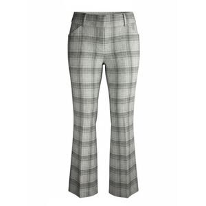 NY&Co Petite 8 Grey Plaid Flare Pants Grayson 7th Avenue Dress Slacks Bootcut